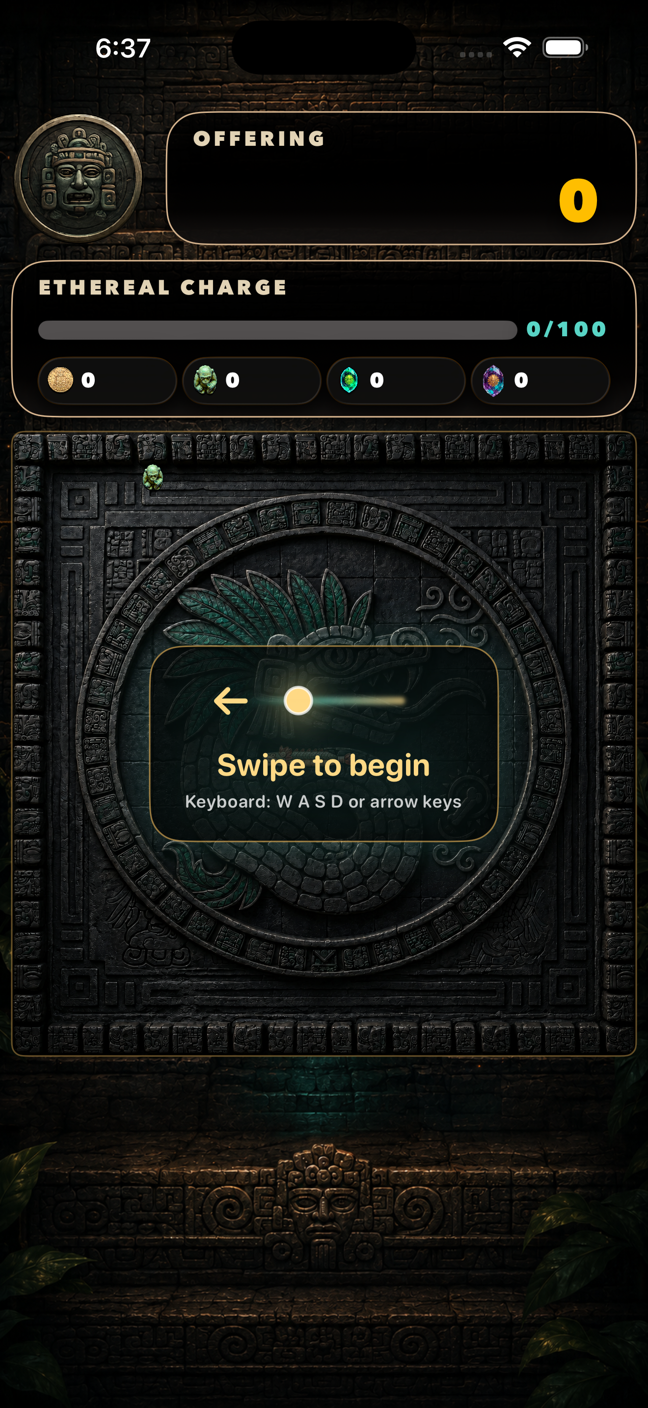 Swipe tutorial over the game board
